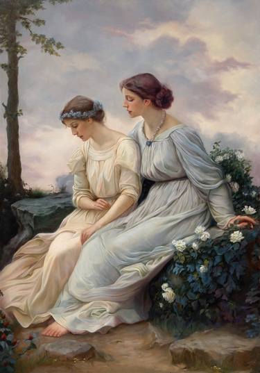 Original Classicism Women Paintings by Kristina Gedminaite