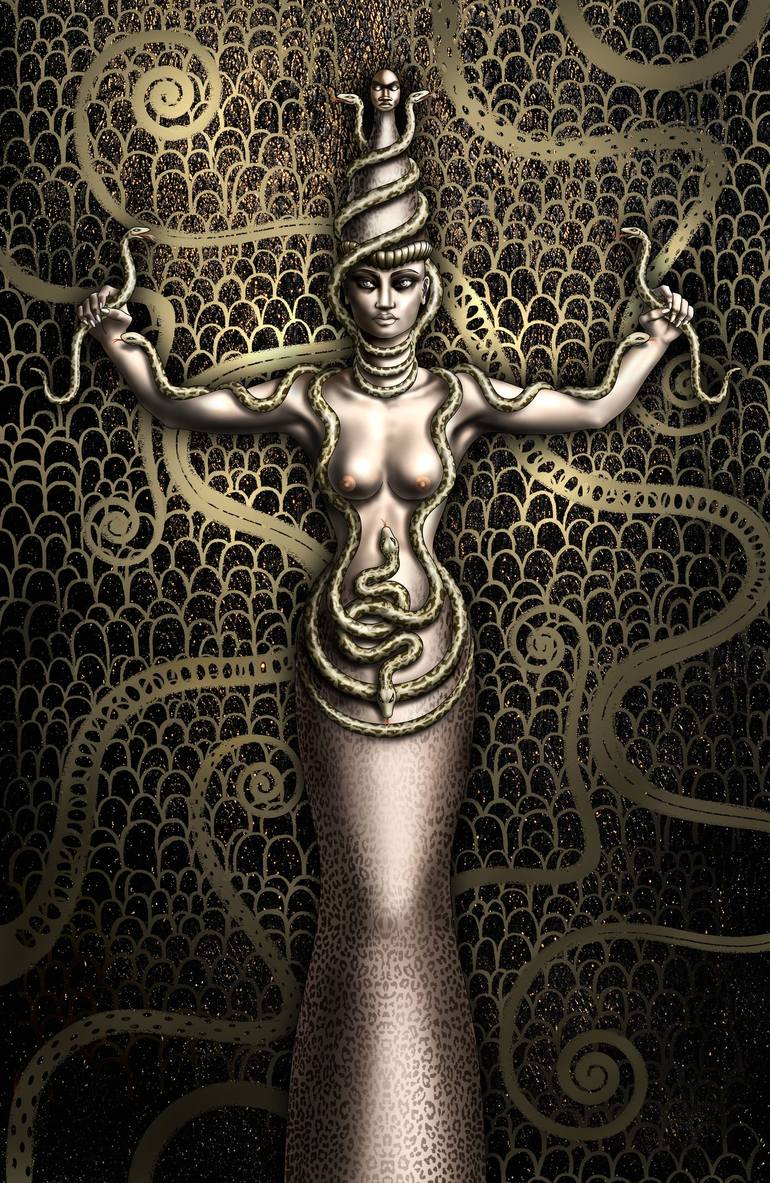 Snake Goddess Poster for Sale by ShinraiDesignz