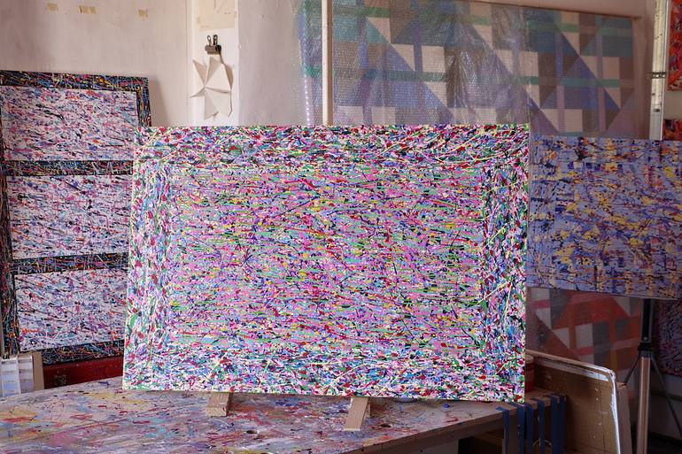 Original Abstract Expressionism Abstract Painting by George William Olney