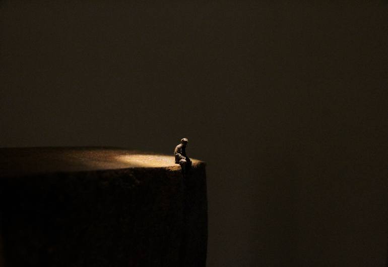 Original Conceptual Men Sculpture by Gianni Lucchesi