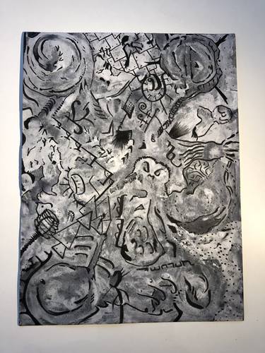 Original Symbolism Animal Mixed Media by Dodo Art Sutdio