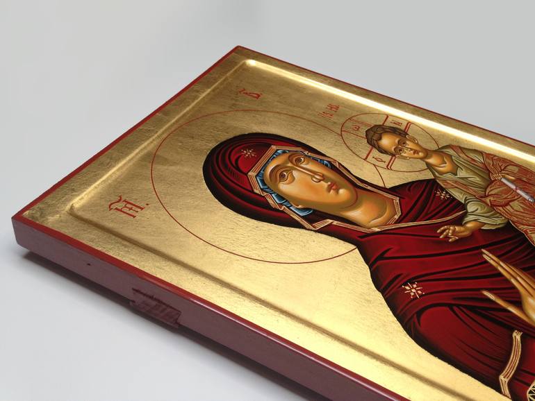 Original Folk Religion Painting by Camelia Dima