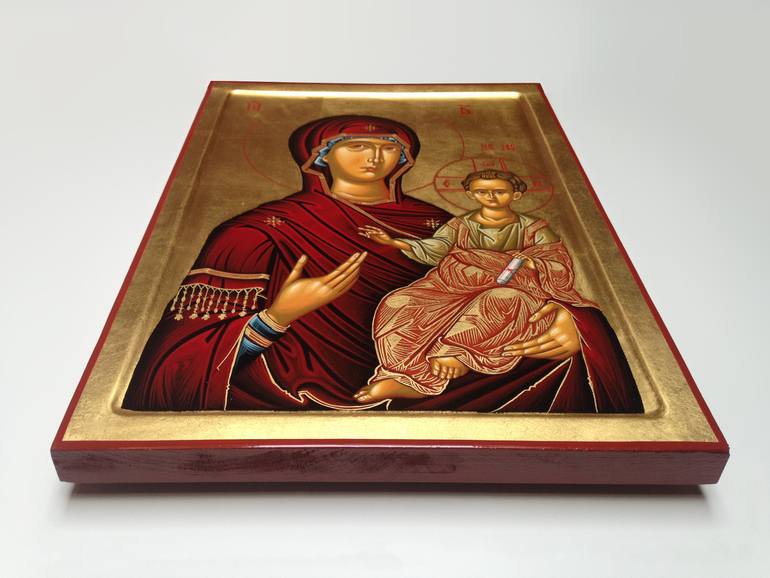 Original Folk Religion Painting by Camelia Dima