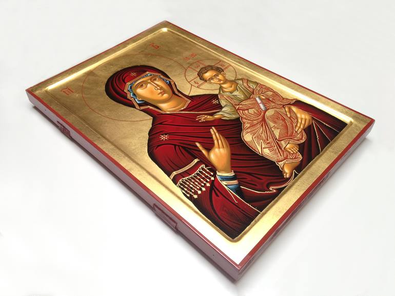 Original Folk Religion Painting by Camelia Dima