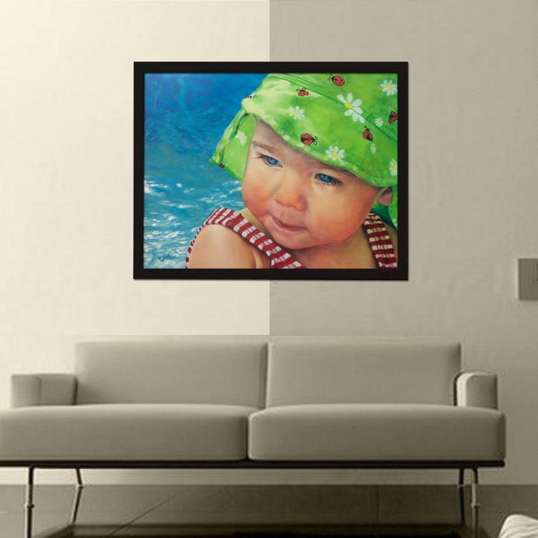 Original Realism Children Painting by William Leung