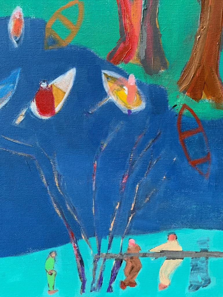 Original Figurative Abstract Painting by Hj Henriksen - Alias Gian Giorgio