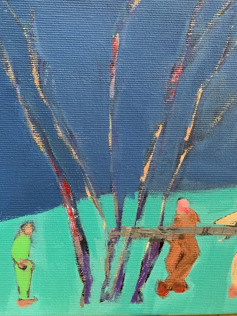 Original Figurative Abstract Painting by Hj Henriksen - Alias Gian Giorgio