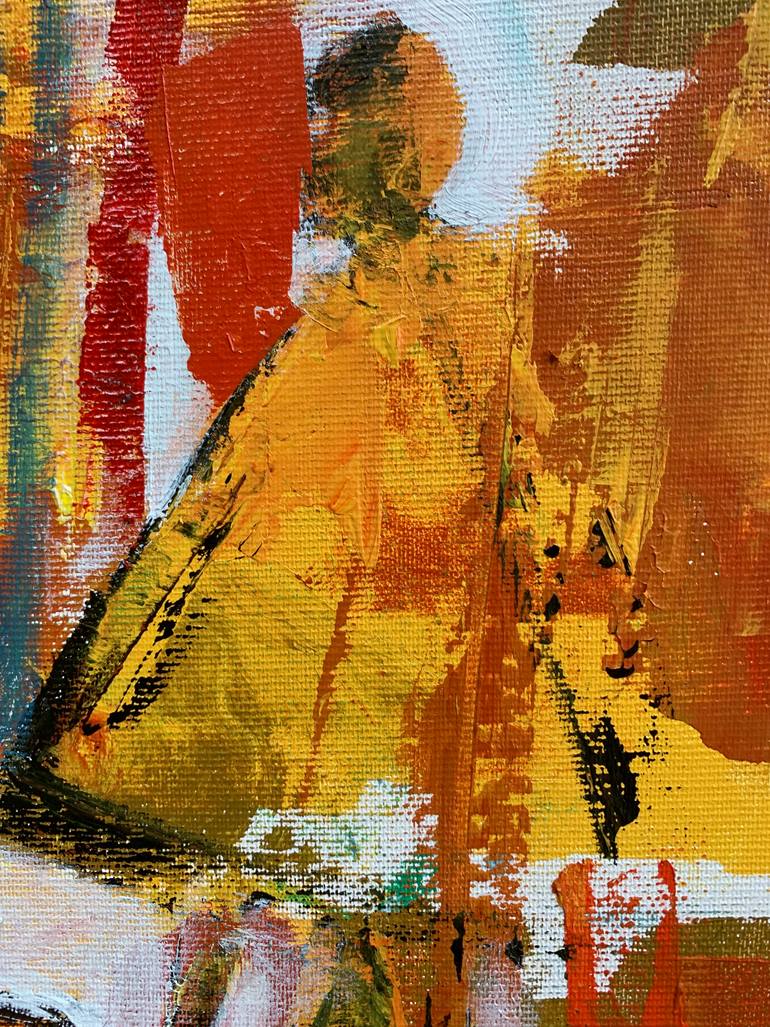 Original Abstract Painting by Hj Henriksen - Alias Gian Giorgio