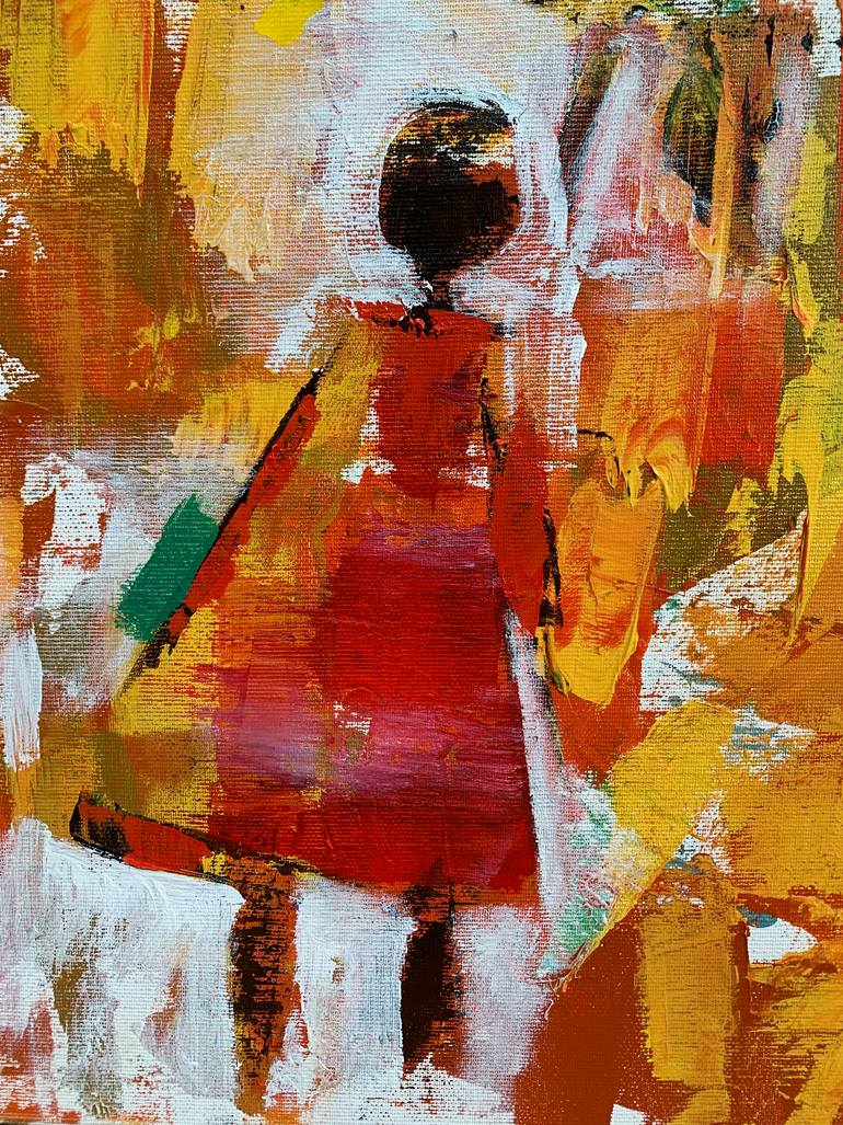 Original Abstract Painting by Hj Henriksen - Alias Gian Giorgio