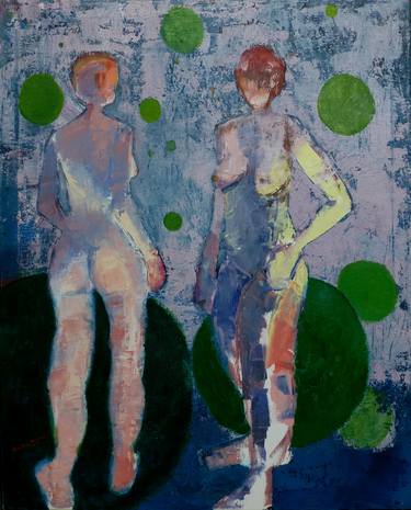 Original Expressionism Nude Paintings by Hans Joergen Henriksen