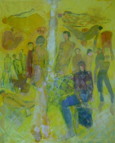 Original Expressionism People Paintings by Hans Joergen Henriksen