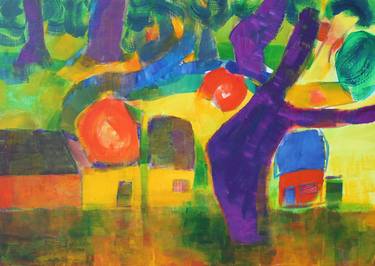 Print of Expressionism Rural life Paintings by Hans Joergen Henriksen