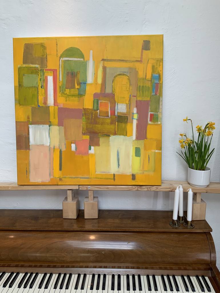 Original Abstract Expressionism Abstract Painting by Hans Joergen Henriksen