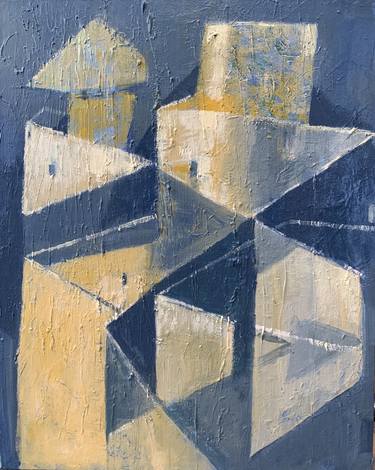 Print of Abstract Architecture Paintings by Hans Joergen Henriksen