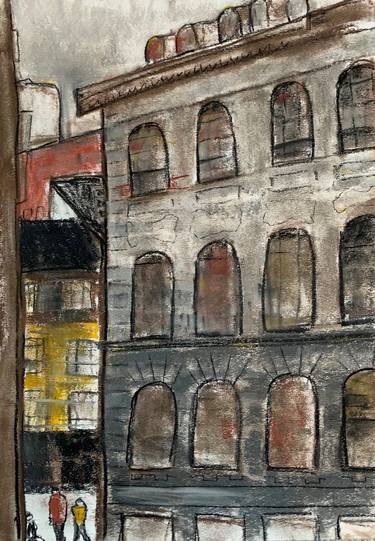 Original Expressionism Cities Drawings by Hans Joergen Henriksen