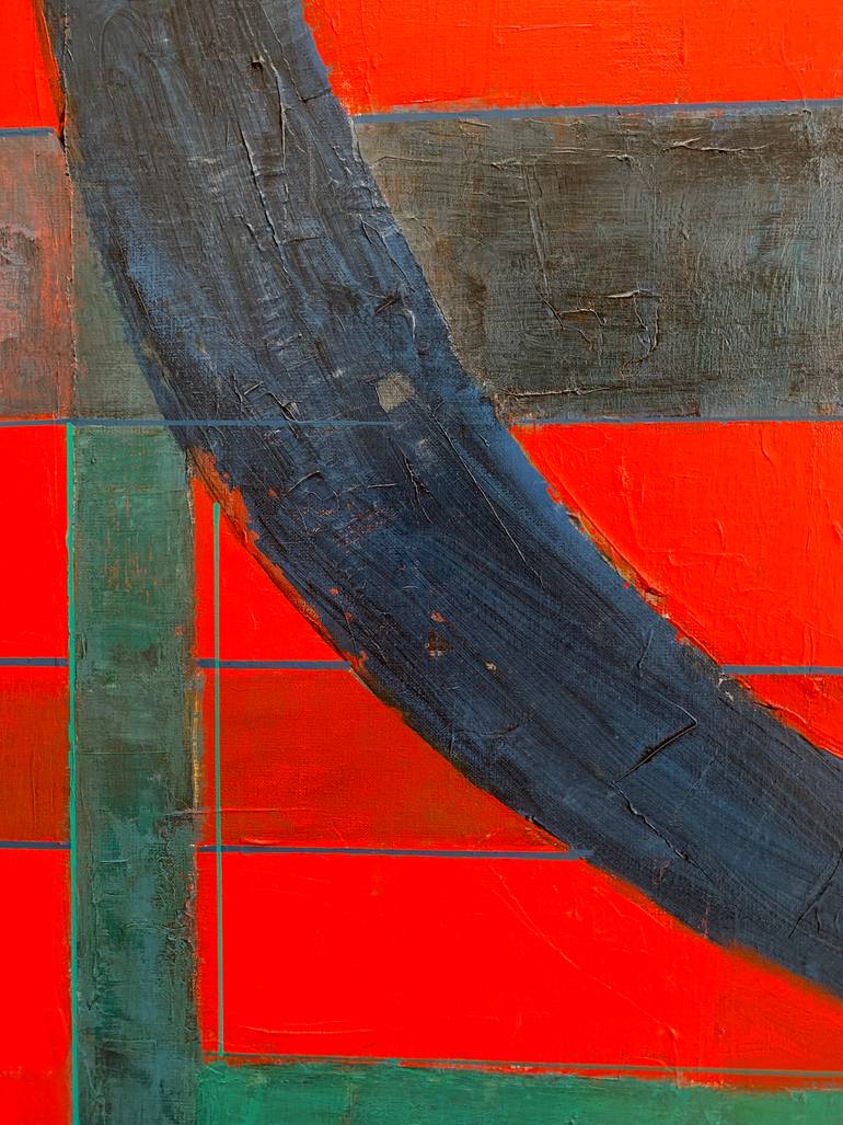 Original Conceptual Abstract Painting by Hans Jørgen Henriksen -Dehansi