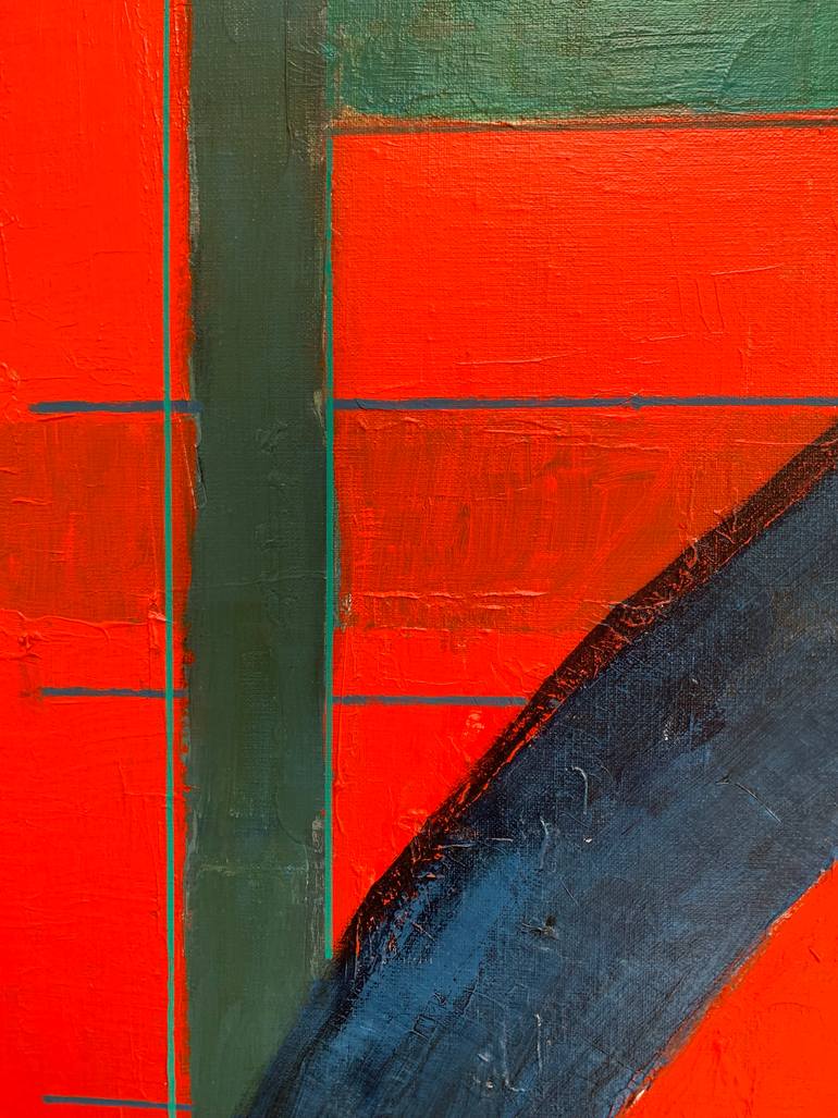 Original Conceptual Abstract Painting by Hans Jørgen Henriksen -Dehansi