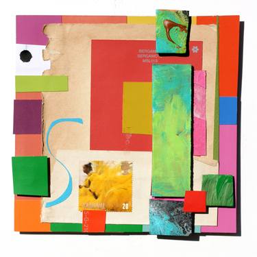 Original Illustration Abstract Collage by Shelley Davies