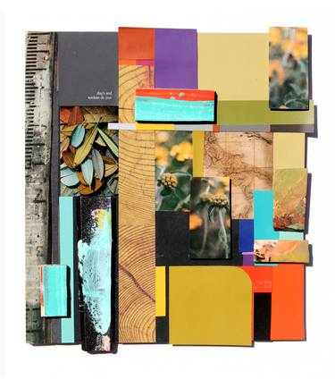 Original Abstract Botanic Collage by Shelley Davies