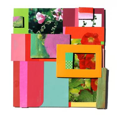 Original Abstract Garden Collage by Shelley Davies