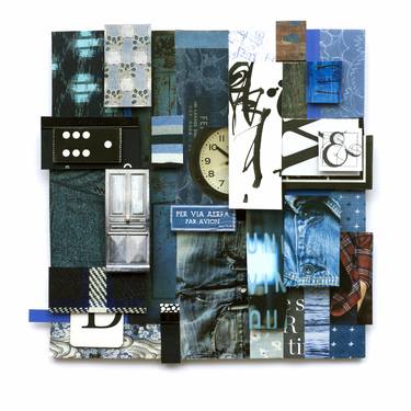 Original Fine Art Abstract Collage by Shelley Davies