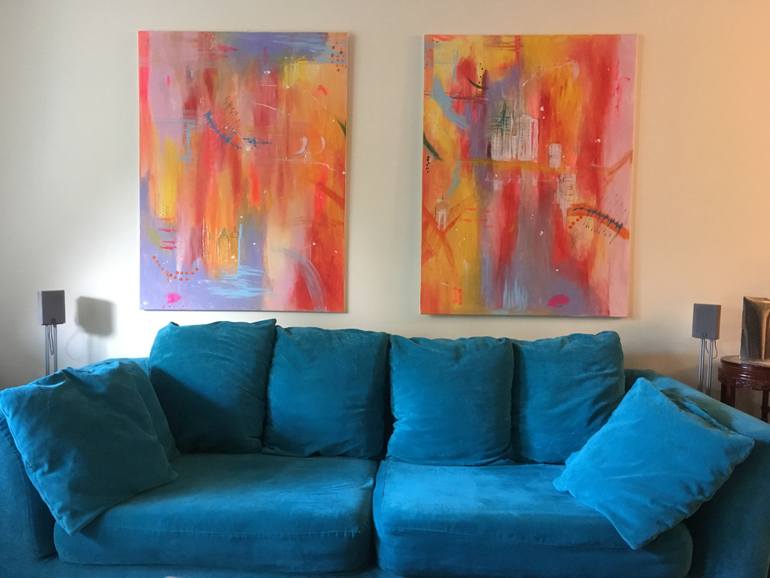 Original Abstract Expressionism Abstract Painting by Marlene Schanz
