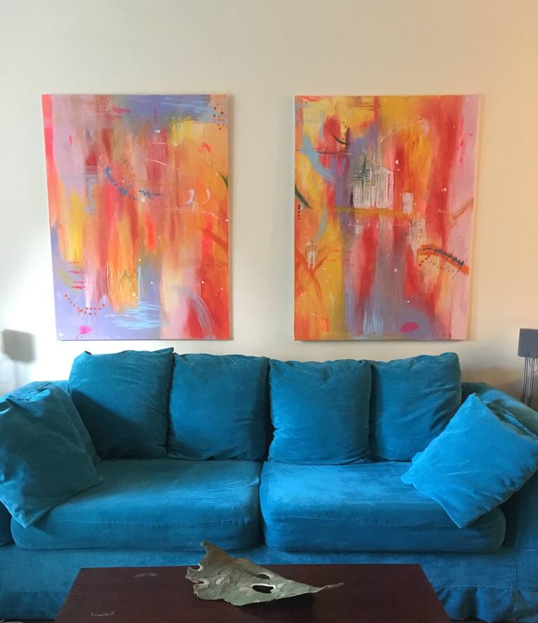 Original Abstract Expressionism Abstract Painting by Marlene Schanz