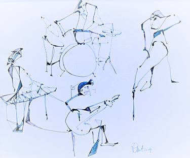 Print of Music Drawings by Thomas Reich