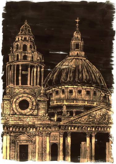 St Pauls Cathedral Painting By Emmanuel T Menson Saatchi Art