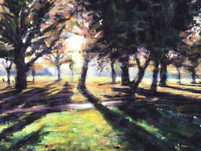 Original Impressionism Landscape Drawing by Louise Gillard