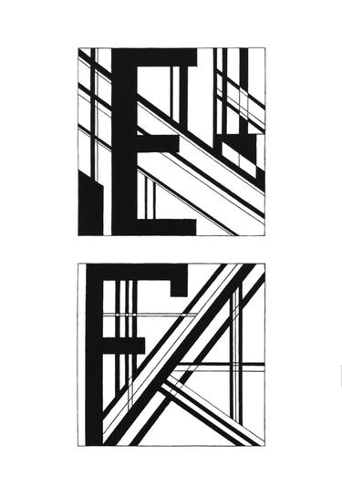 Original Typography Drawing by Katerina Shilnikovskaya