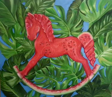 Original Conceptual Horse Paintings by Alyona Shostal
