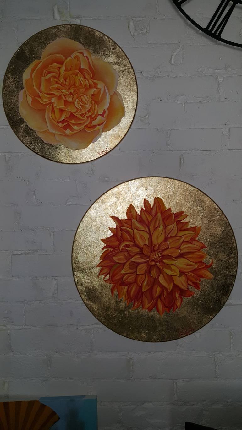Original Minimalism Floral Painting by Alyona Shostal