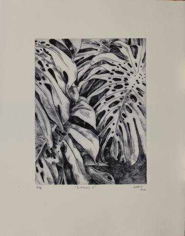 Original Expressionism Botanic Printmaking by Liz Gartz