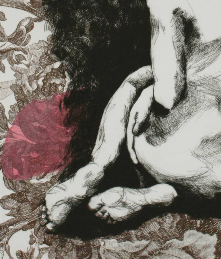 Original Contemporary Nude Printmaking by Liz Gartz
