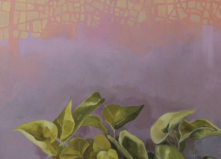Original Symbolism Floral Painting by Liz Gartz