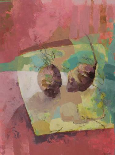 Original Abstract Food Paintings by Liz Gartz