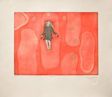 Original Abstract Expressionism Children Printmaking by Liz Gartz