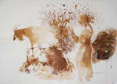 Print of Figurative Rural life Paintings by Veli Blakçori