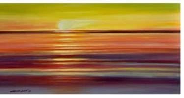 Evening Arrival 3 Original 24x48 painting on gallery wrap canvas. thumb