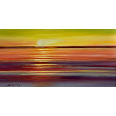 24x48X2 Original Sunset Painting Custom Art by Thomas John thumb