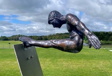 Original Figurative Sports Sculpture by teresa wells