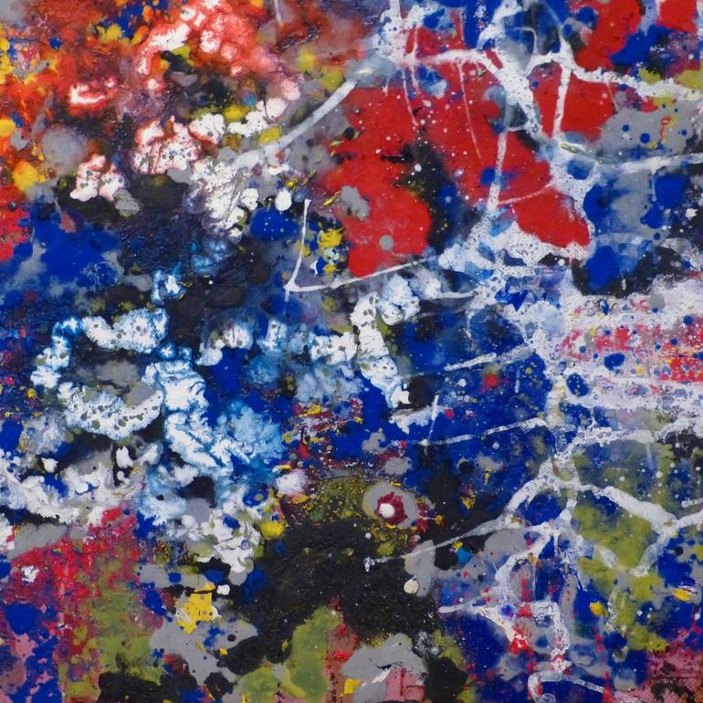 Original Abstract Expressionism Abstract Painting by Dietrich Weisenborn