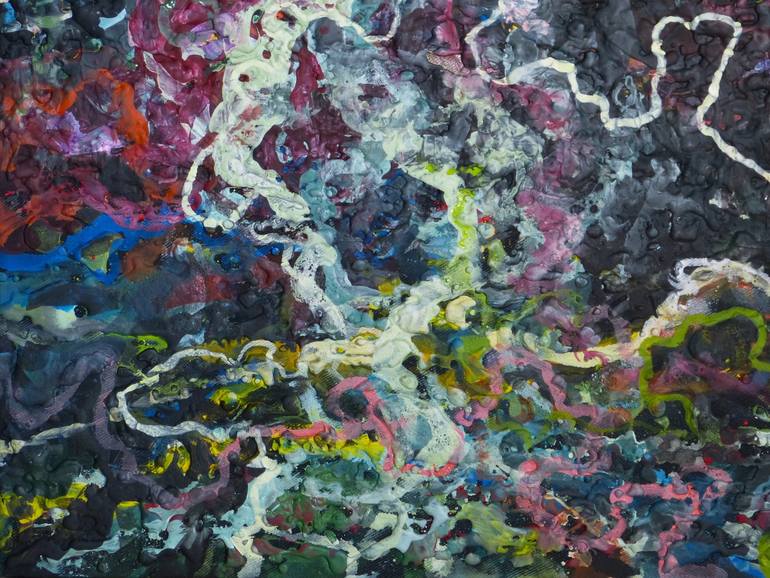 Original Abstract Expressionism Abstract Painting by Dietrich Weisenborn