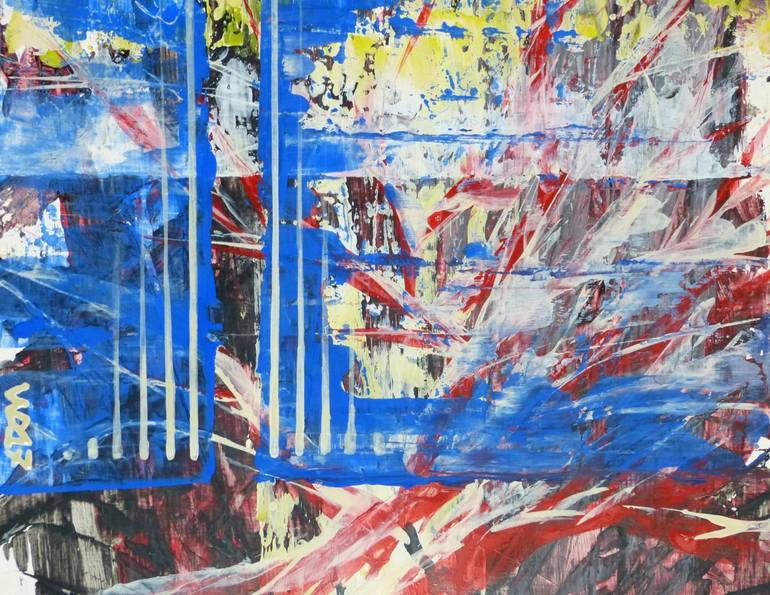 Original Abstract Expressionism Abstract Painting by Dietrich Weisenborn