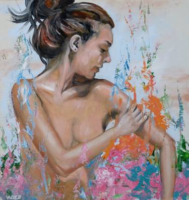 Original Figurative Women Paintings by Dietrich Weisenborn