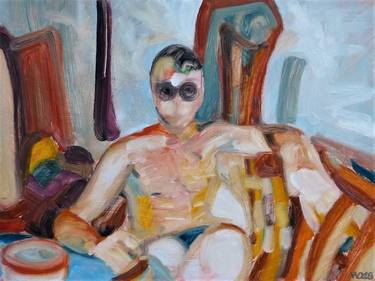 Original Abstract Expressionism Portrait Paintings by Dietrich Weisenborn