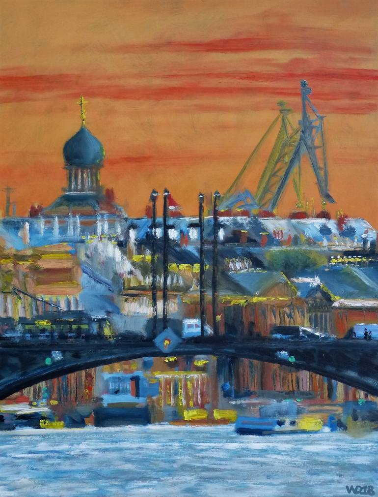 The Palace Brige Painting by Dietrich Weisenborn | Saatchi Art