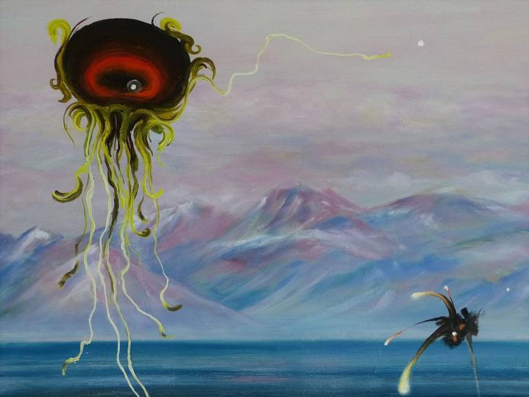 Original Conceptual Science Painting by Dietrich Weisenborn