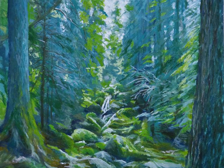 Original Documentary Landscape Painting by Dietrich Weisenborn